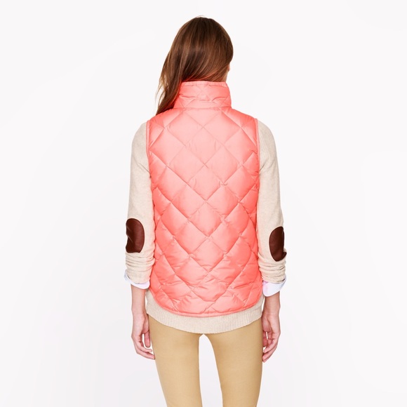 J Crew Neon Flamingo Excursion Quilted Vest - Picture 2 of 6